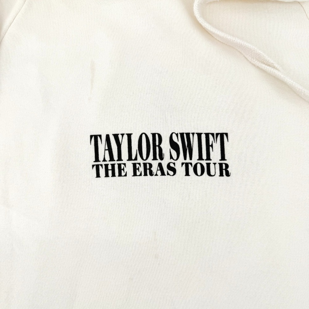 Official Taylor Swift The Eras Tour Merch Cream Hoodie Adult M Fleece Pullover - Picture 8 of 10